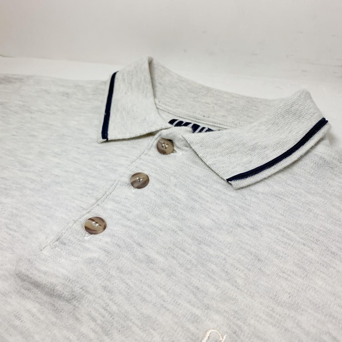 90s OLD GAP Cotton Logo S/S Polo Shirt 灰 L オールドギャップ 90s OLD GAP Cotton Logo S/S Polo Shirt 灰 L オールドギャップ