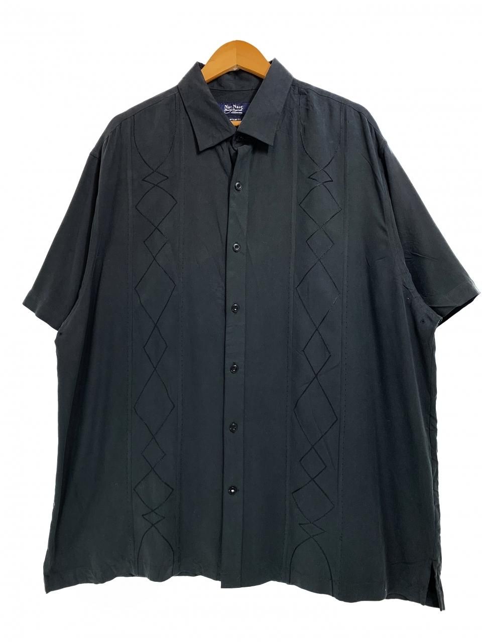 NAT NAST Silk S/S Shirt 黒 XL ナットナスト シルク 半袖