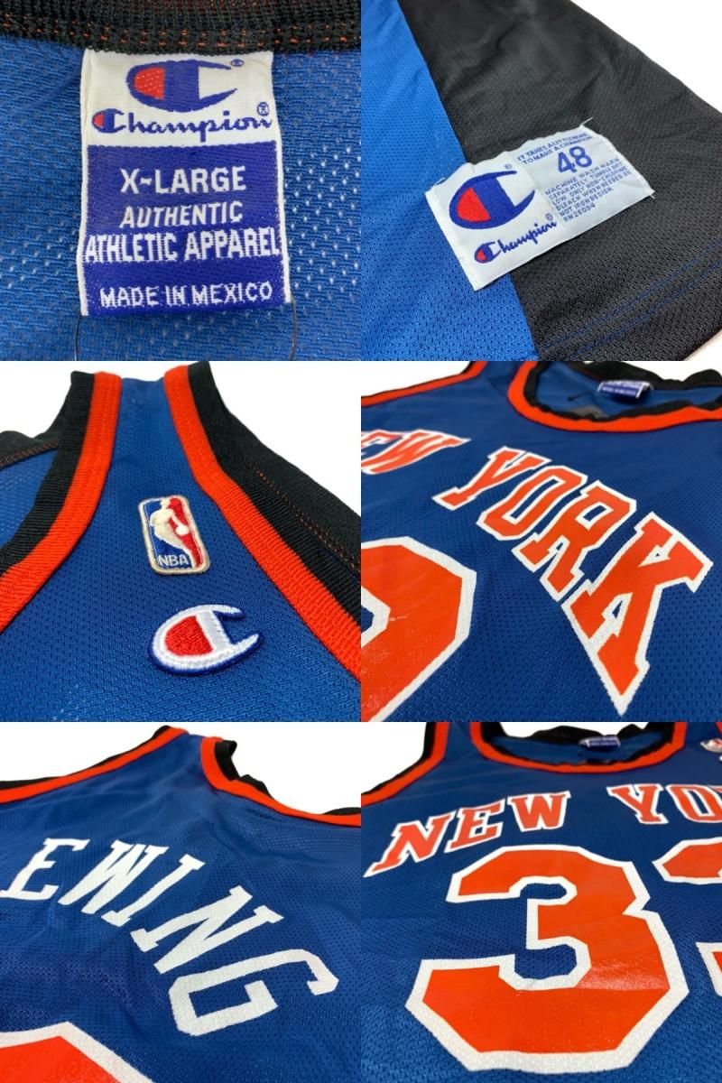 90s Champion Patrick Ewing 33 Game Jersey 青 Xl チャンピオン Nba パトリックユーイング ユニフォーム ニューヨークニックス Knicks Newjoke Online Store