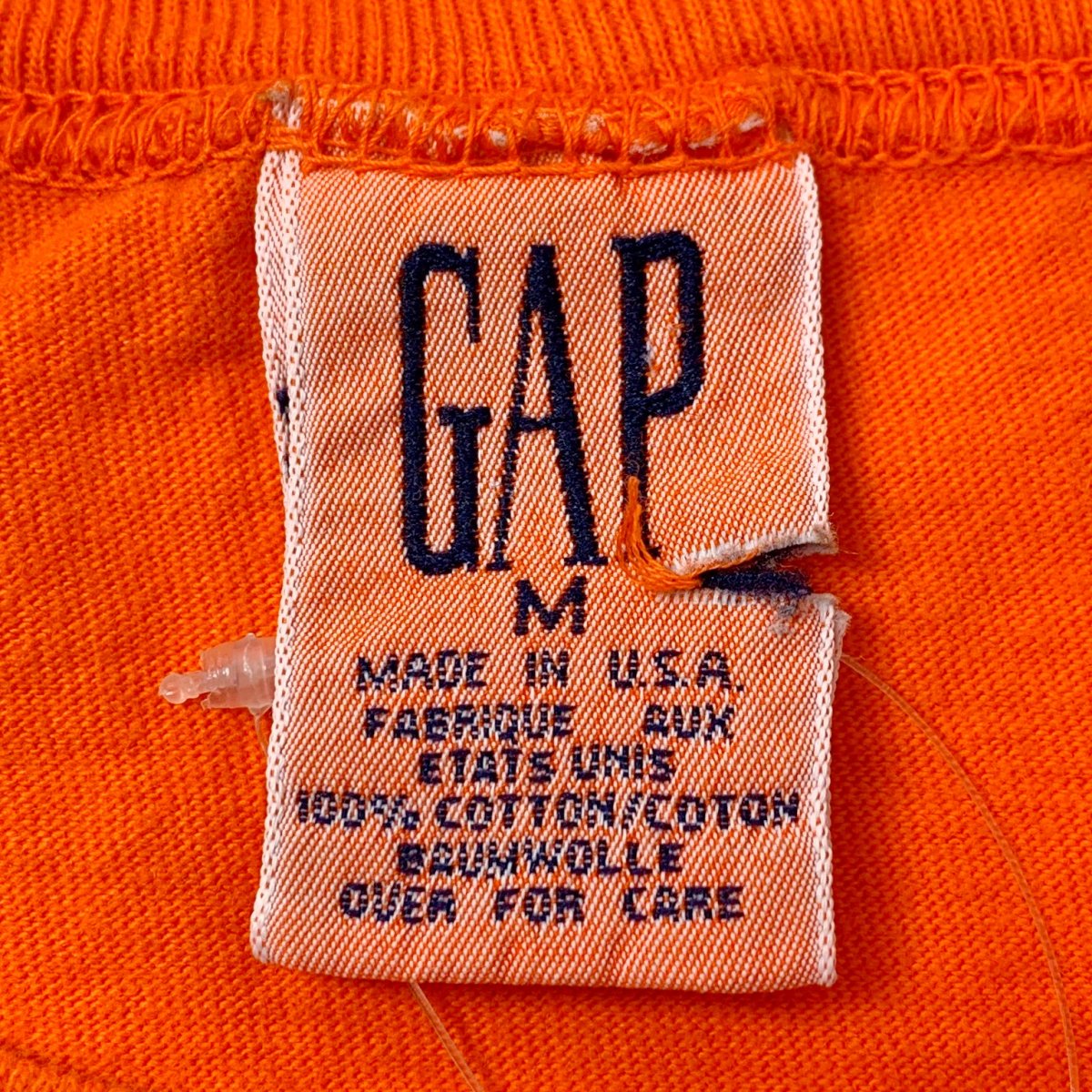 2000年製 OLD GAP vtg リンガー tシャツ グレー オレンジ 黒