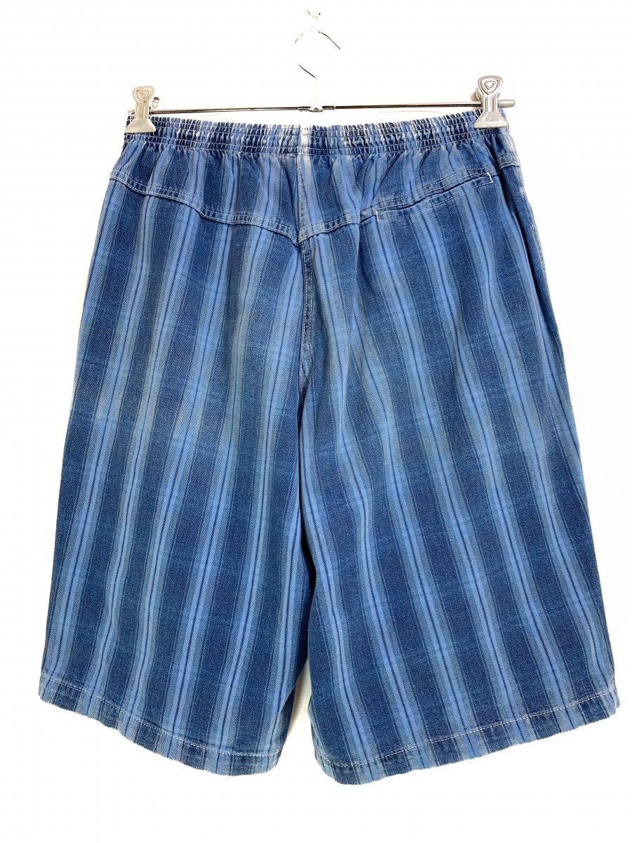 USA製 80s~90s OLD STUSSY Check Cotton Easy Shorts 青 S オールド