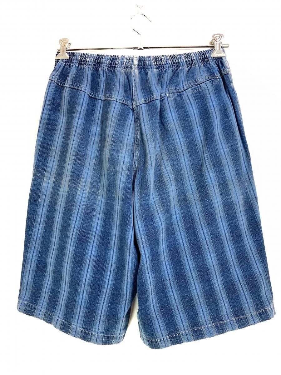 USA製 80s~90s OLD STUSSY Check Cotton Easy Shorts 青 S USA製 80s~90s OLD STUSSY Check Cotton Easy Shorts 青 S