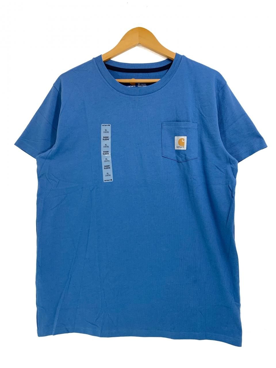 Child Youth 新品 Us企画 Carhartt Pocket S S Tee Blue カーハート ポケット付 半袖 Tシャツ ポケt 青 チャイルド キッズ ユース レディース Newjoke Online Store