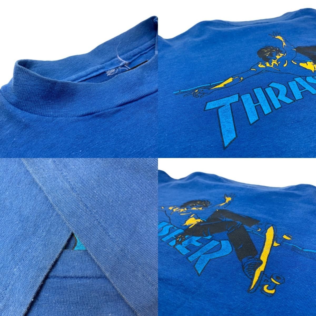 80s THRASHER Print S/S Tee 青 M スラッシャー 半袖 Tシャツ 80s THRASHER Print S/S Tee 青 M スラッシャー 半袖 Tシャツ