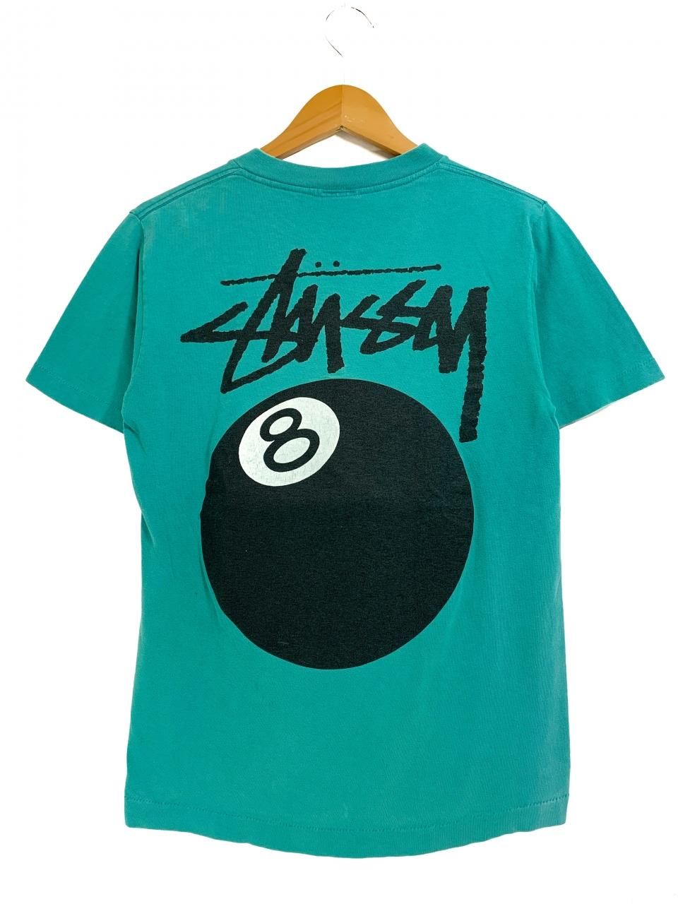 USA製 s OLD STUSSY "8 BALL" S/S Tee エメラルド S 黒タグ 初期