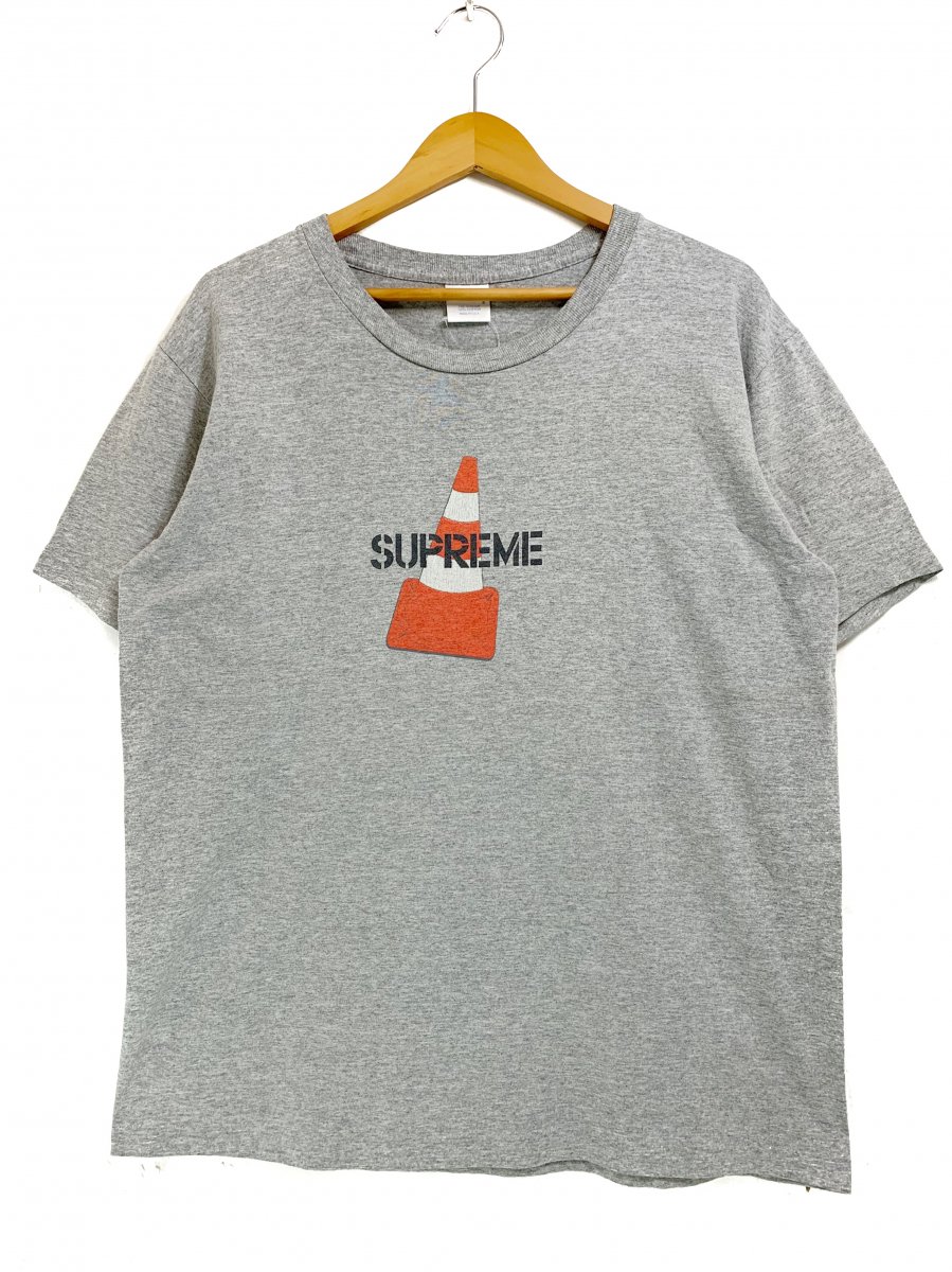 98年 SUPREME Cone Tee (GREY) L 初期 90s シュプリーム 半袖 Tシャツ 