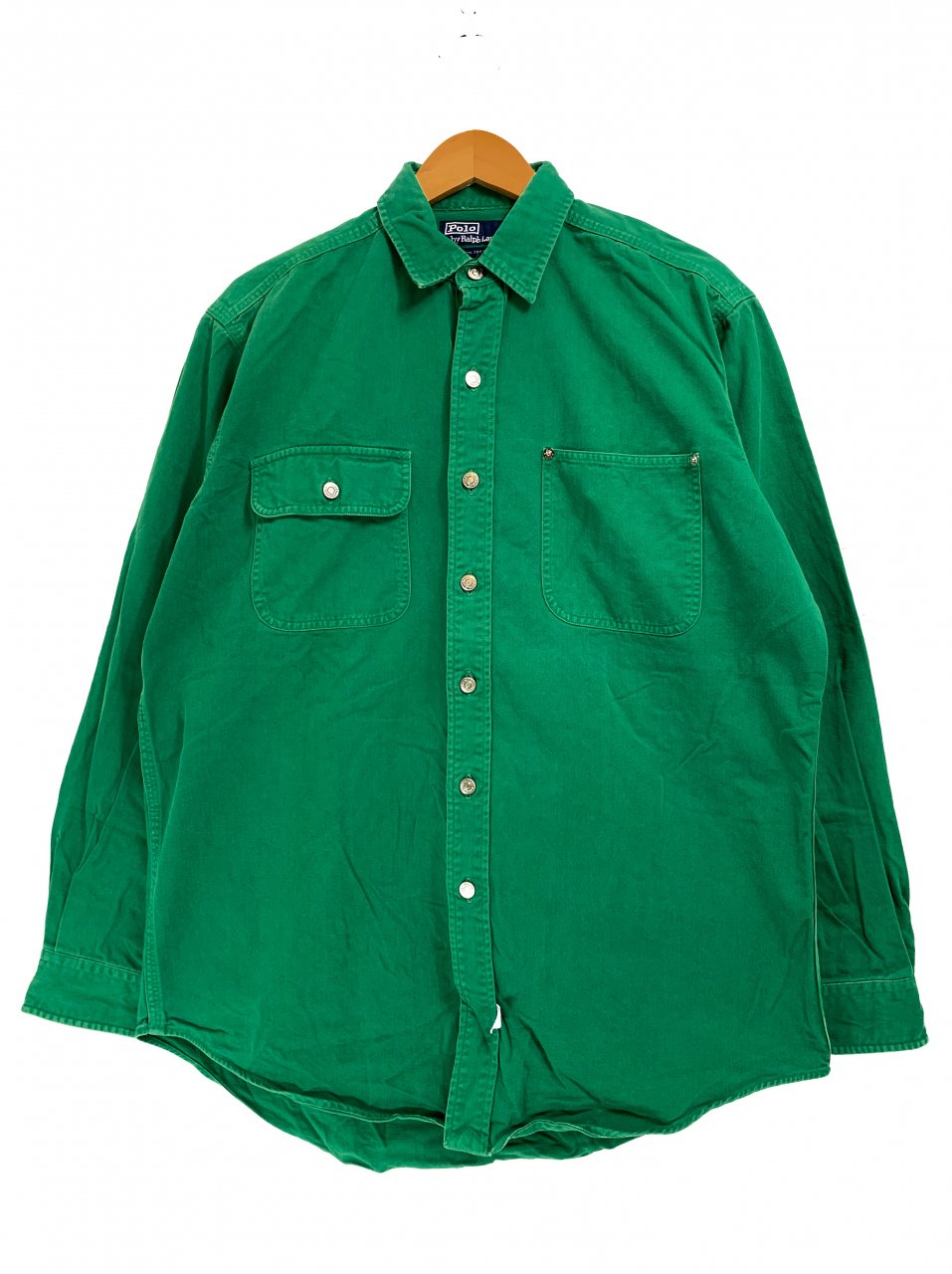 Polo Ralph Lauren Denim L/S Shirt 緑 M ポロラルフローレン 長袖 シャツ デニムシャツ カバーオール グリーン -  NEWJOKE ONLINE STORE