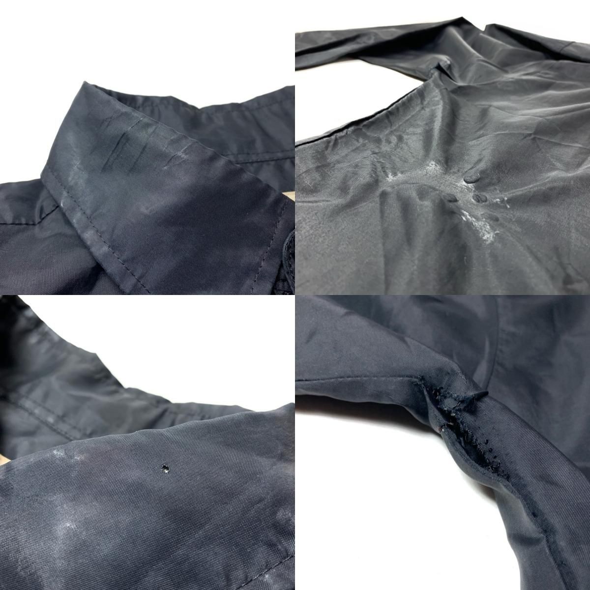 50s～60s PENNYS Nylon Pullover BD L/S Shirt 黒 L ペニーズ