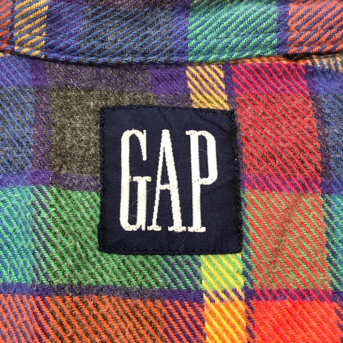 90s OLD GAP Check Flannel BD L/S Shirt マルチカラー L 相当 90s OLD GAP Check Flannel BD L/S Shirt マルチカラー L 相当