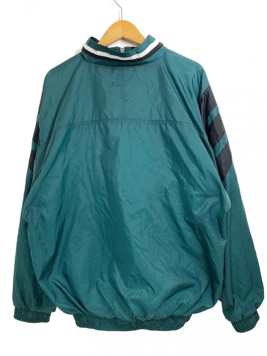 90s adidas Nylon Jacket 緑白黒 XL アディダス ナイロンジャケット