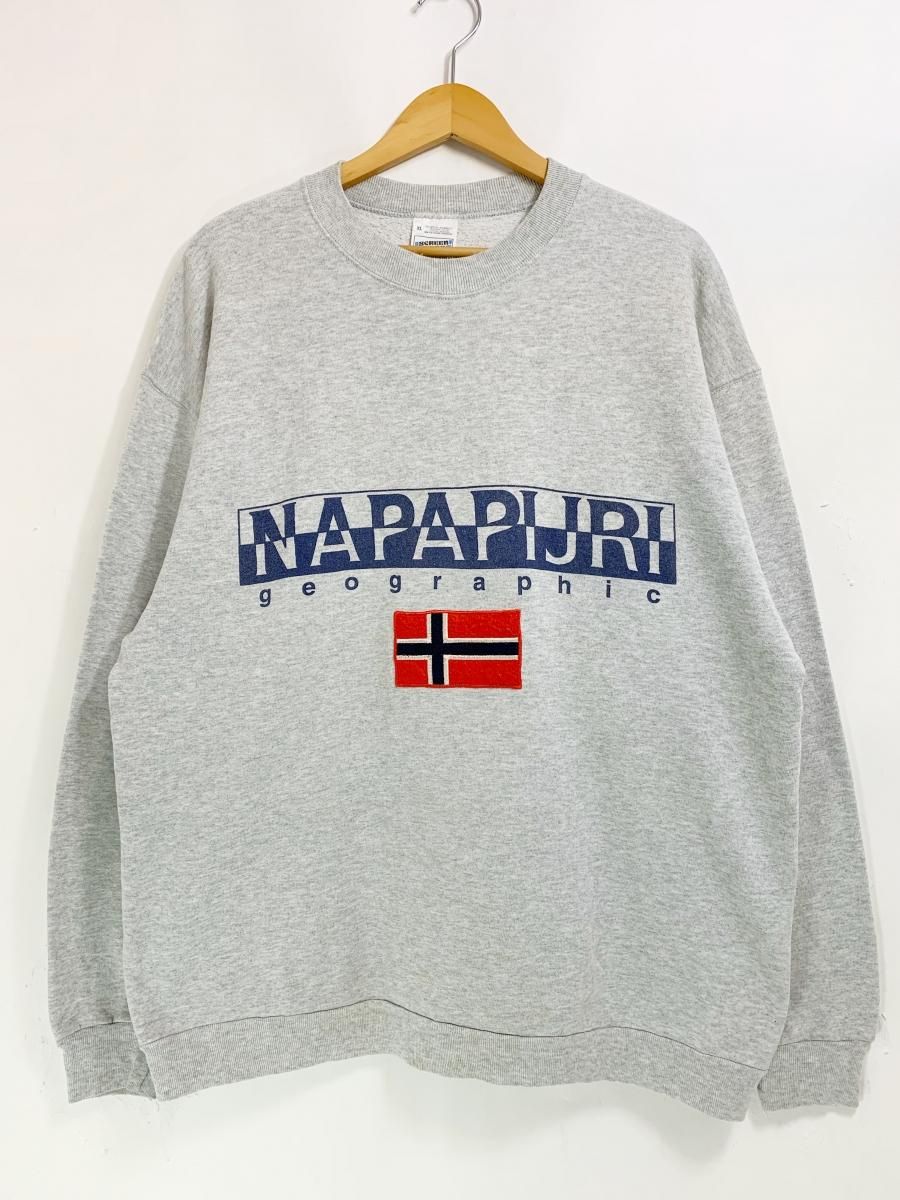アイルランド製 90s Napapijri Logo Sweatshirt 灰 Xl ナパピリ スウェット ロゴ 刺繍 ノルウェー 国旗 グレー Newjoke Online Store アイルランド製 90s Napapijri Logo Sweatshirt 灰 Xl ナパピリ スウェット ロゴ 刺繍 ノルウェー 国旗 グレー Newjoke Online Store