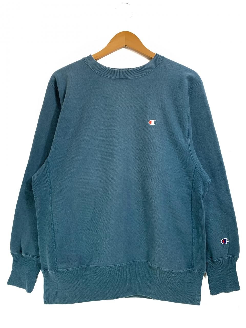 USA製 90s Champion Reverse Weave Sweatshirt 青 L 刺繍タグ