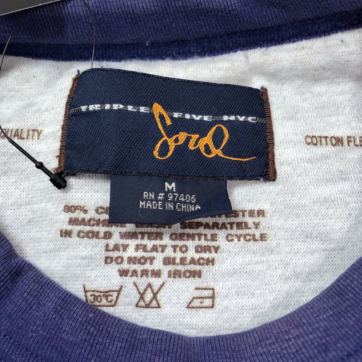 00s TRIPLE FIVE SOUL Logo Sweatshirt 紫 L-XL相当 トリプルファイブ ...