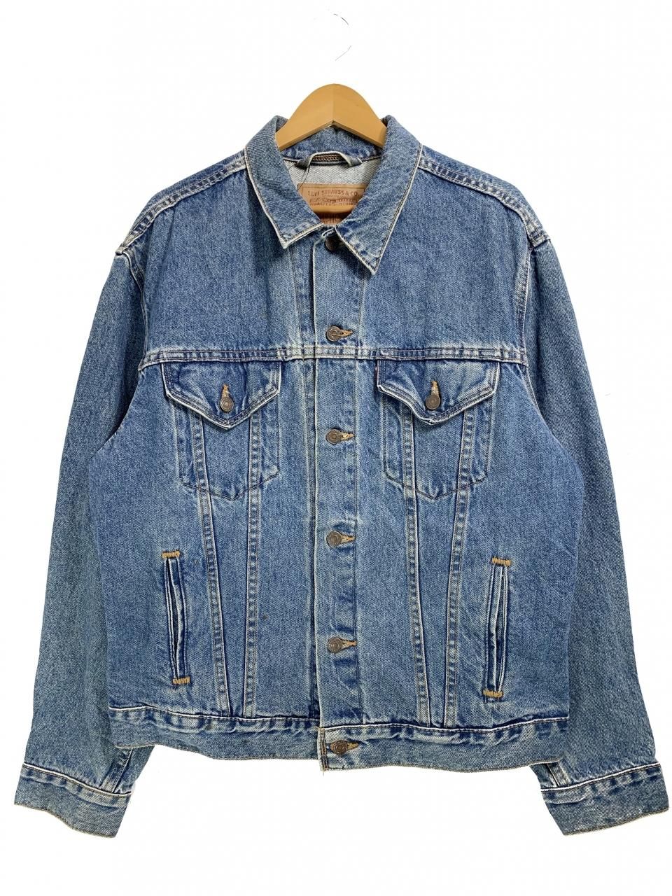 LEVIS リーバイス 品番 70598-4840 先染め 加工デニムジャケット Gジャン USA製 コットン カーキ系 サイズL 正規品 / 29721