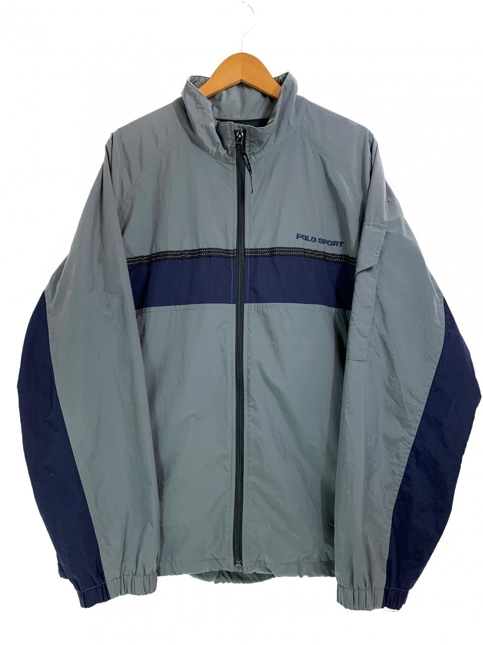 s POLO SPORT Logo Nylon Jacket 灰紺 L ポロスポーツ ナイロン