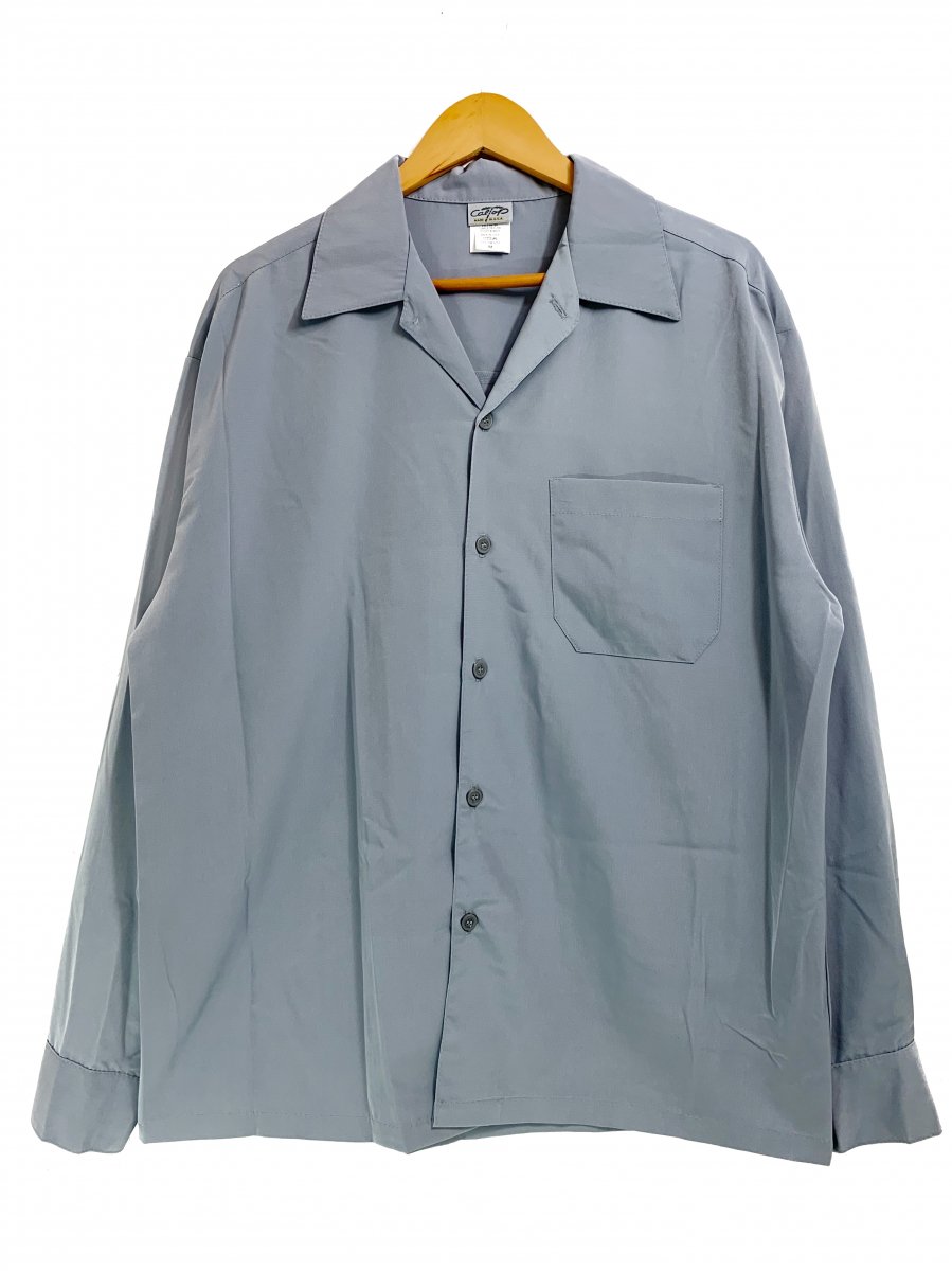 新品 USA製 CALTOP Open Collar L/S Shirts (LIGHT GREY) キャルトップ 長袖 オープンカラーシャツ  開襟シャツ 灰 ライトグレー カルトップ - NEWJOKE ONLINE STORE