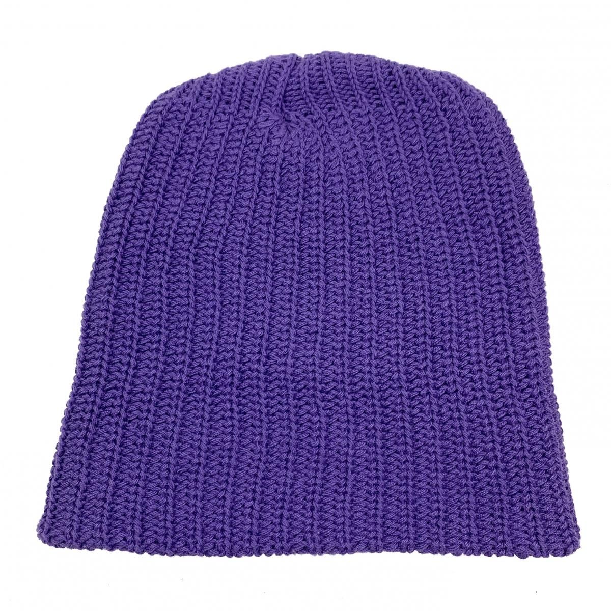 新品 USA製 COLUMBIA KNIT Cotton Short Knit Cap (PURPLE 新品 USA製 COLUMBIA KNIT Cotton Short Knit Cap (PURPLE