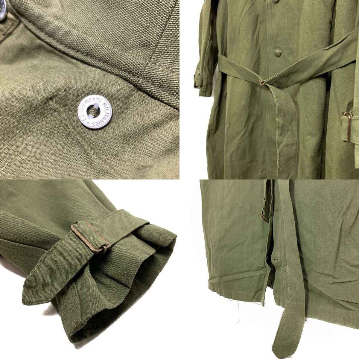 Deadstock 40s～50s FRENCH ARMY Motorcycle Coat オリーブ 6 フランス