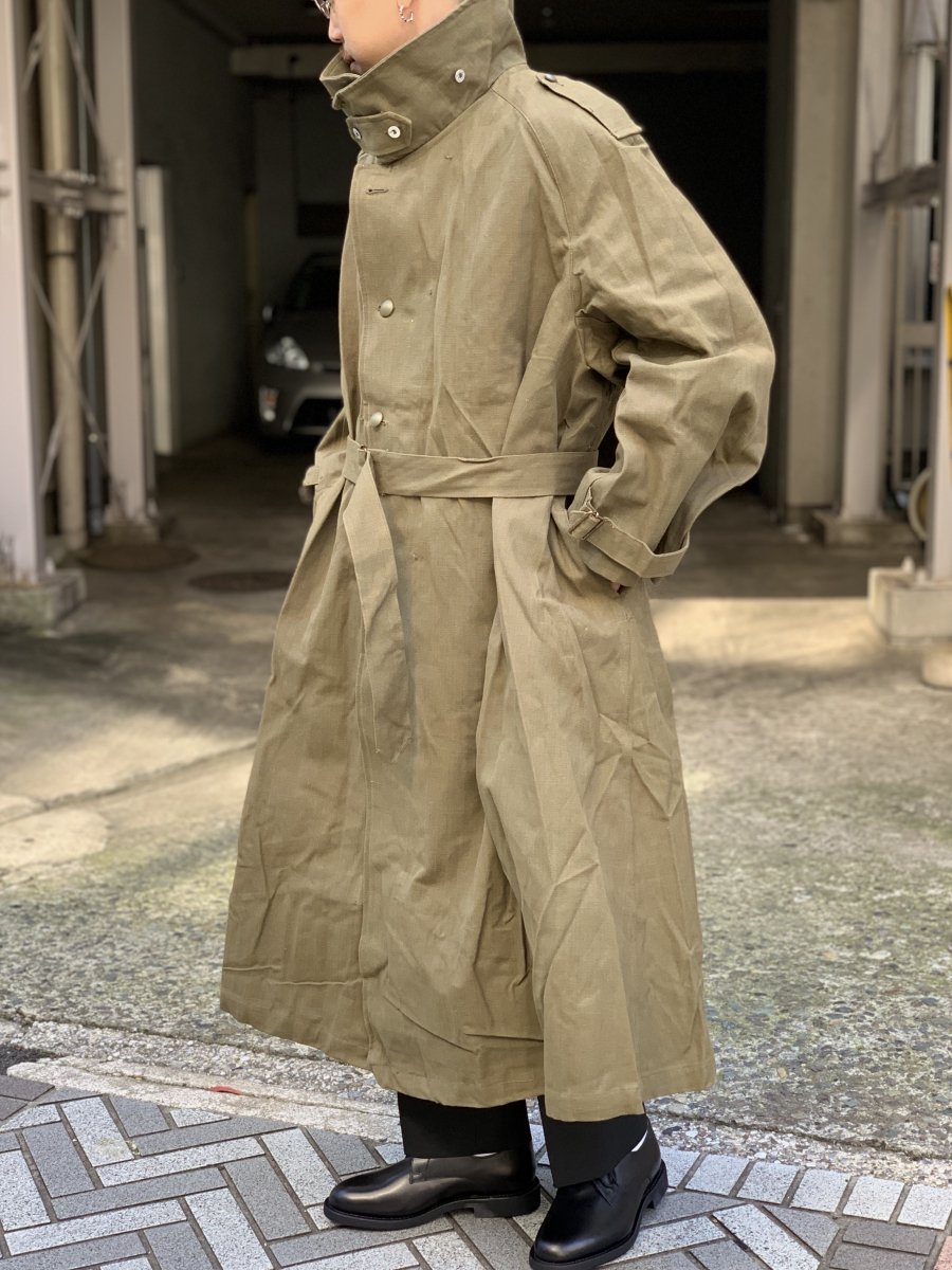 Deadstock 40s～50s FRENCH ARMY Motorcycle Coat オリーブ 6 フランス 