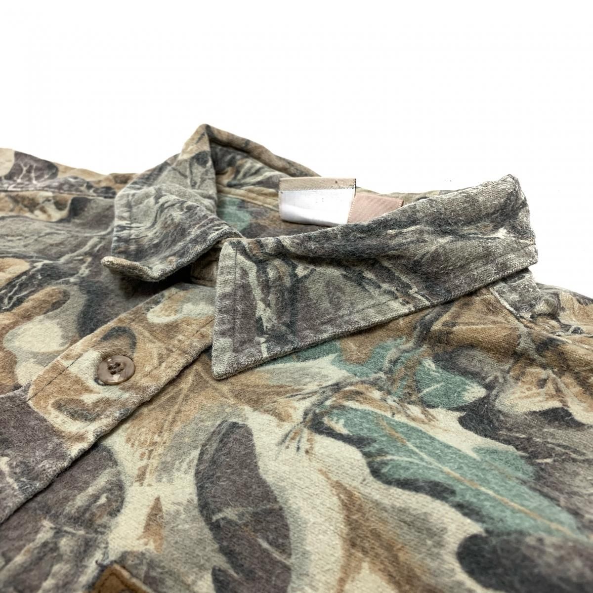 00s WOOLRICH Realtree Camo Chamois Cloth L/S Shirt 茶 2XL 00s WOOLRICH Realtree Camo Chamois Cloth L/S Shirt 茶 2XL