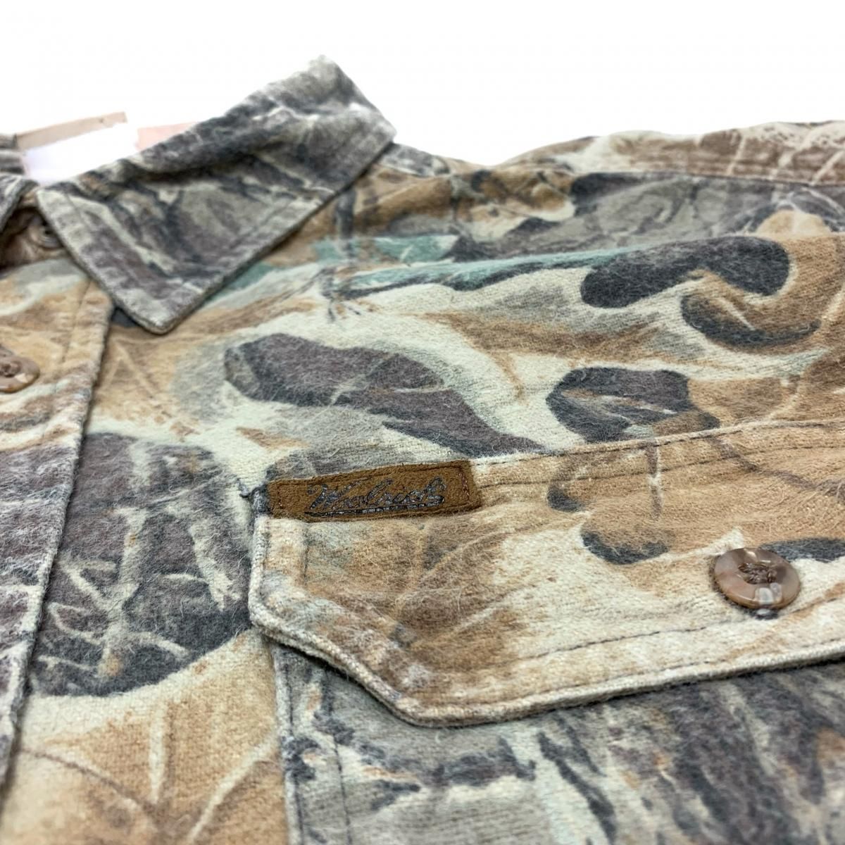 00s WOOLRICH Realtree Camo Chamois Cloth L/S Shirt 茶 2XL 00s WOOLRICH Realtree Camo Chamois Cloth L/S Shirt 茶 2XL