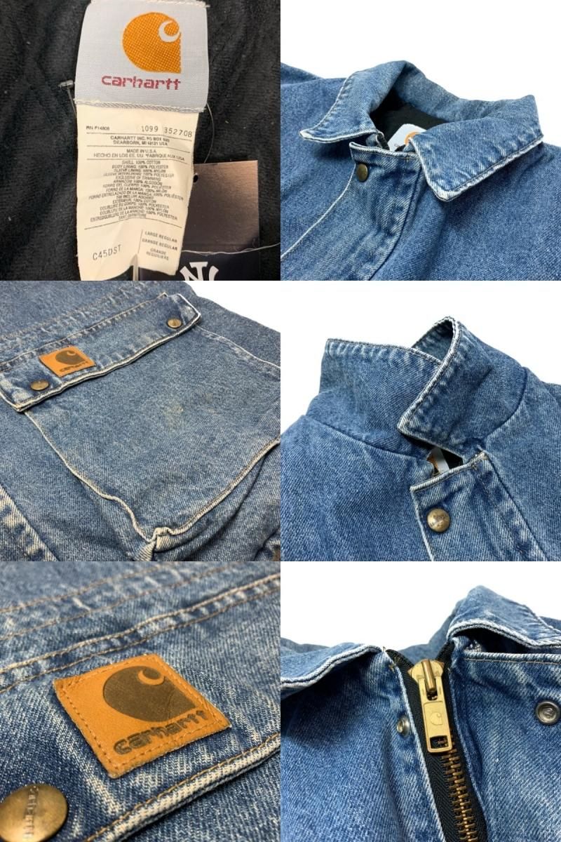 USA製 Carhartt Denim Half Coat 青 L カーハート デニム ハーフ USA製 Carhartt Denim Half Coat 青 L カーハート デニム ハーフ