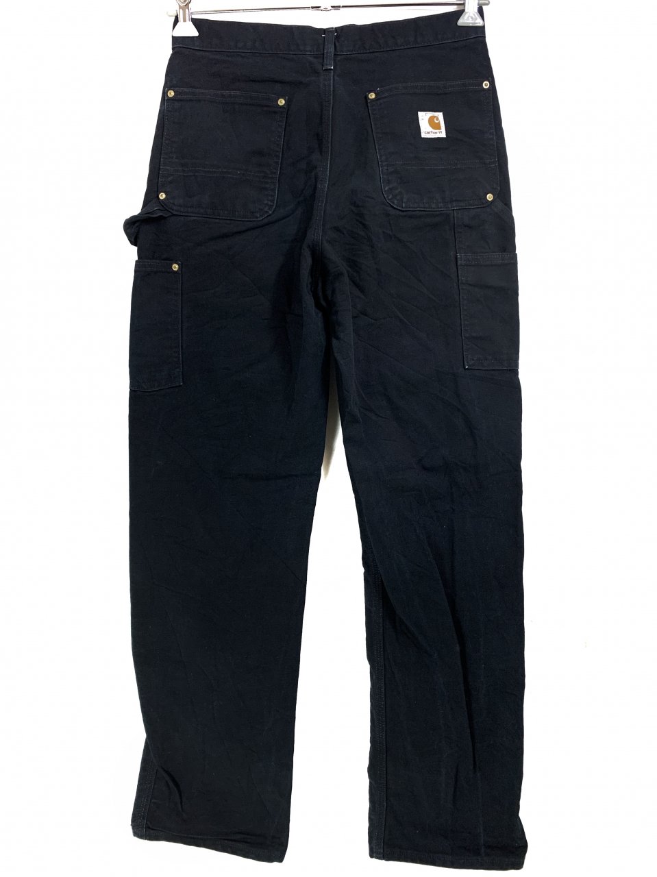 USA製 Carhartt Firm Duck Double-Front Work Dungaree 黒 30×32 