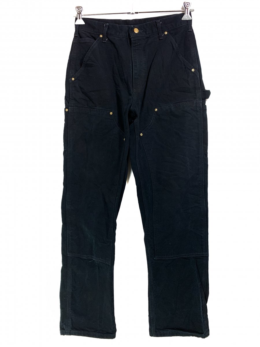 USA製 Carhartt Firm Duck Double-Front Work Dungaree 黒 30×32 ...