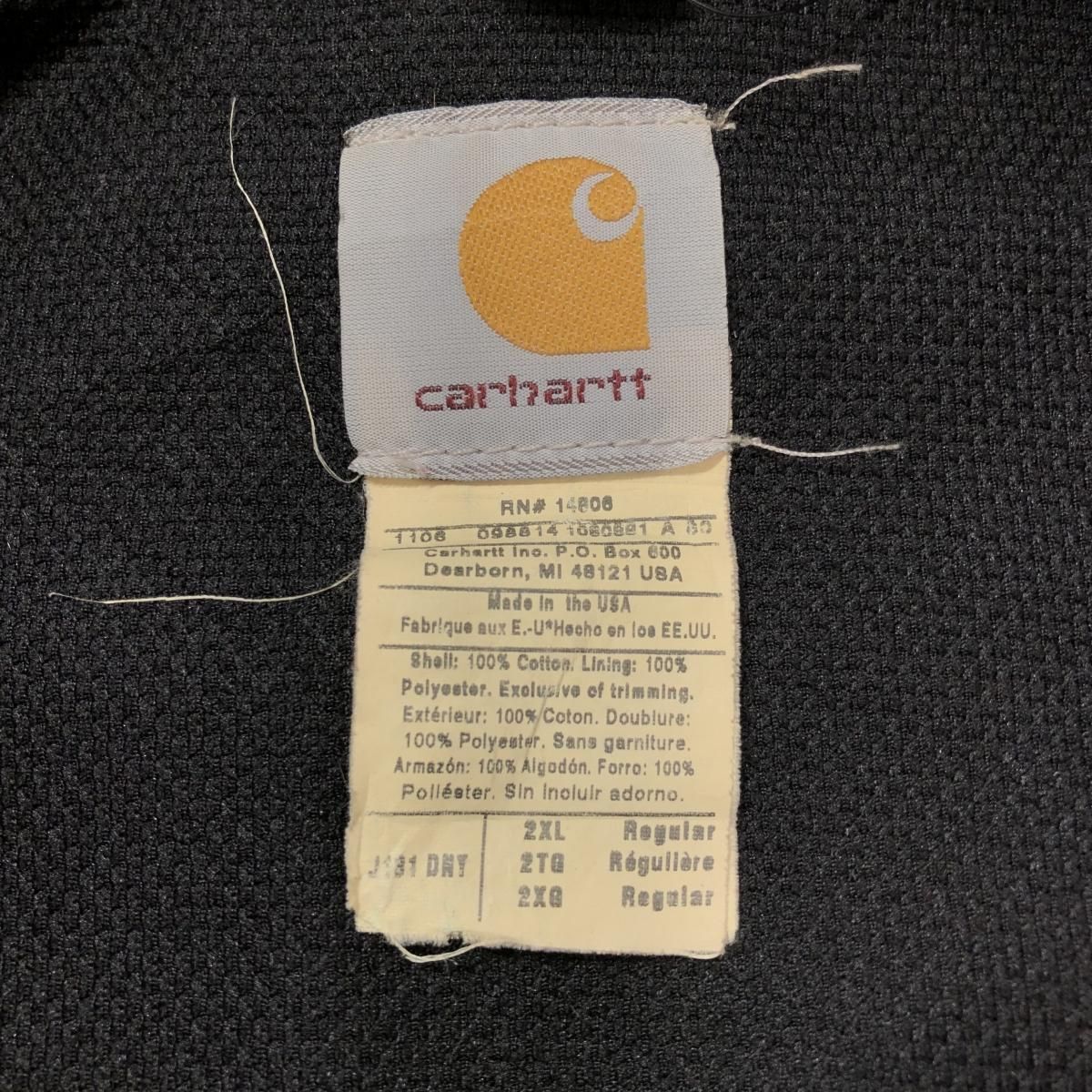 USA製 Carhartt Thermal Lined Active Jacket 紺 2XL カーハート