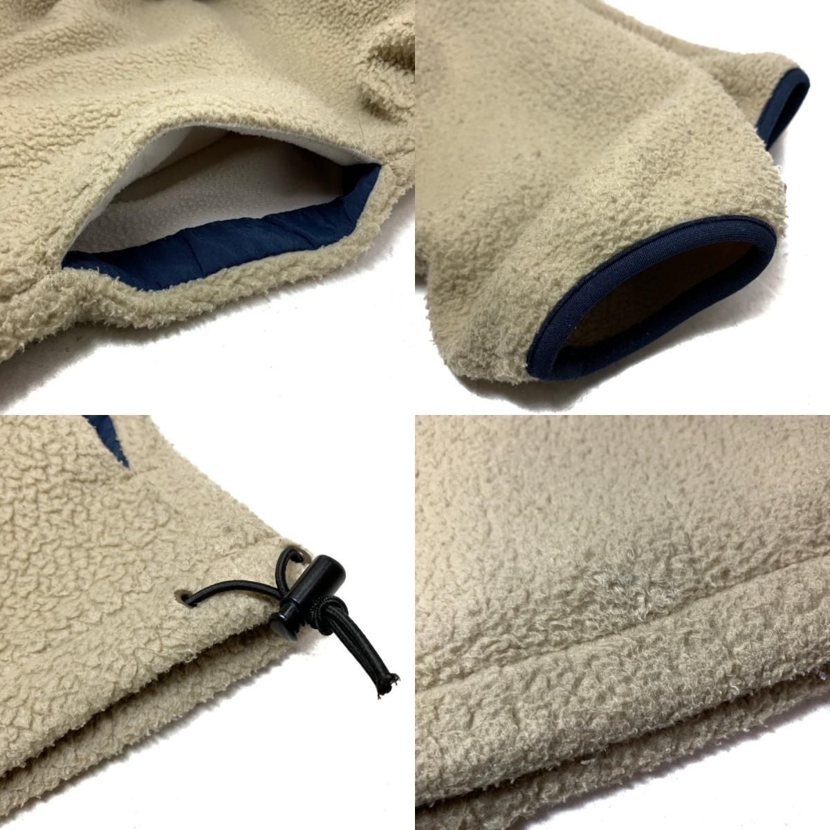 90s L.L.Bean Half-Zip Pullover Fleece Jacket ナチュラル L