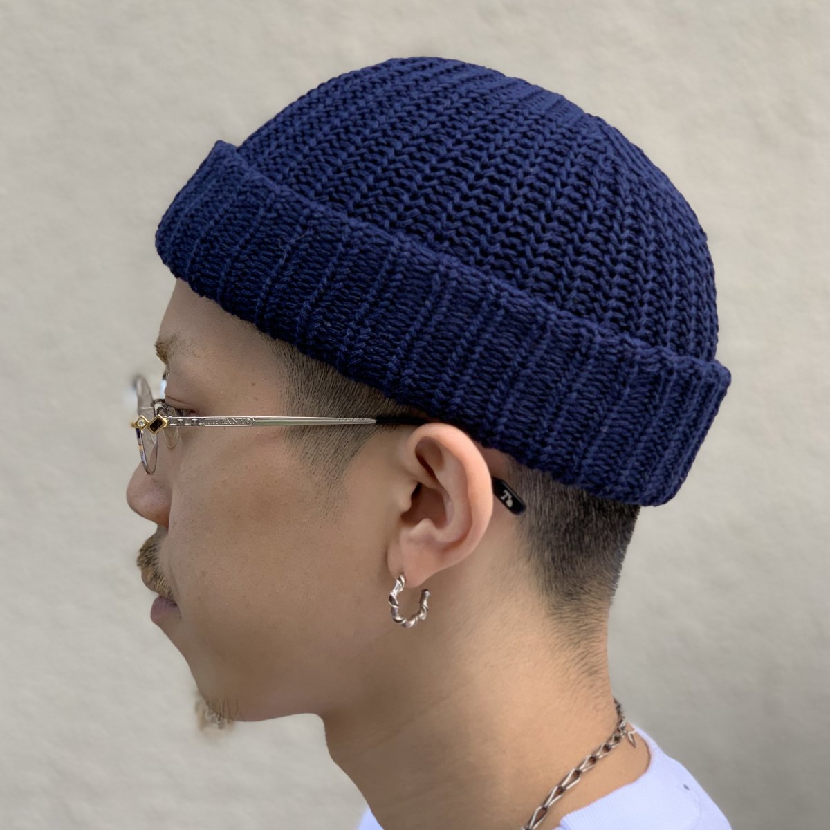 新品 USA製 COLUMBIA KNIT Cotton Short Knit Cap (NAVY) コロンビアニット コットンニットキャップ ニット帽  ショートタイプ 紺 ネイビー - NEWJOKE ONLINE STORE