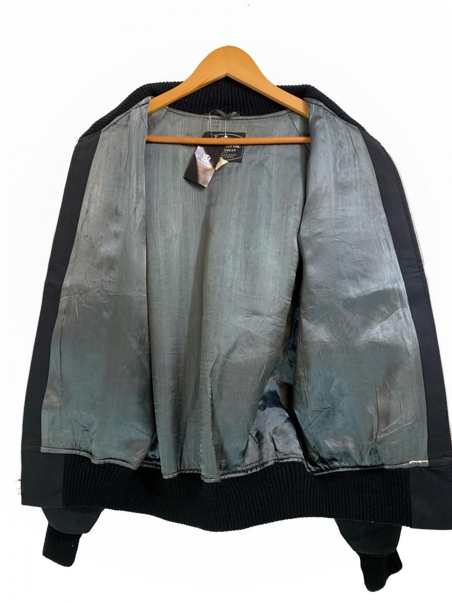 50s Weatherite SPORTSWEAR Black Zip-Up Jacket 黒 S ブラック