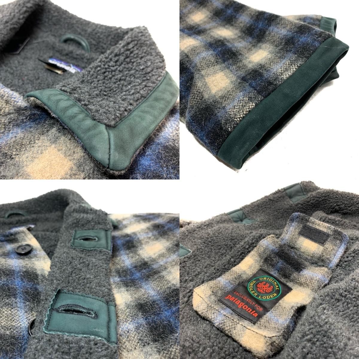 99年製 patagonia Wool × Alpaca Check Coverall ベージュ青黒 M 99年製 patagonia Wool × Alpaca Check Coverall ベージュ青黒 M