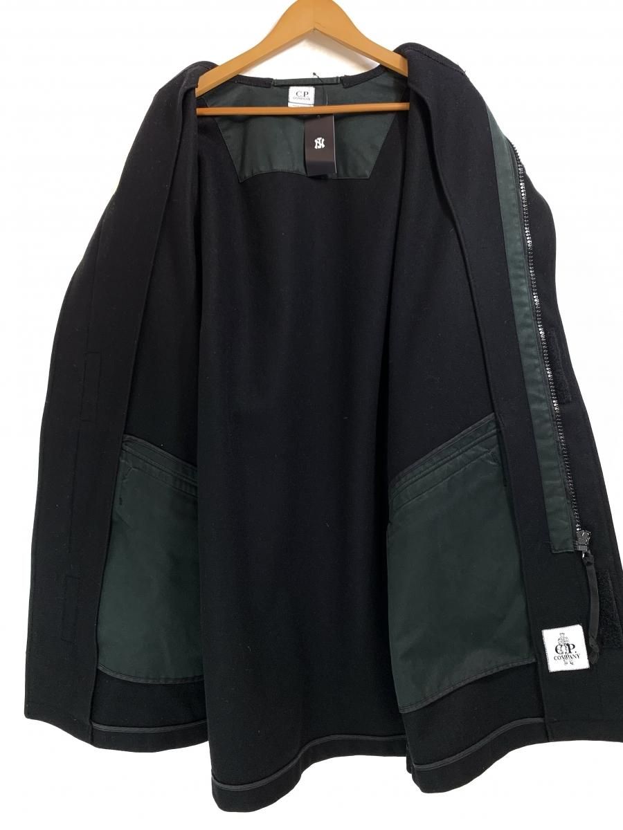 イタリア製 00s C.P.COMPANY Wool No Collar Coat 黒 48 イタリア製 00s C.P.COMPANY Wool No Collar Coat 黒 48