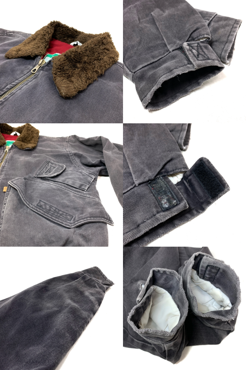 イタリア製 80s Levi's 70842 Cotton Boa Work Jacket 黒 M 87年