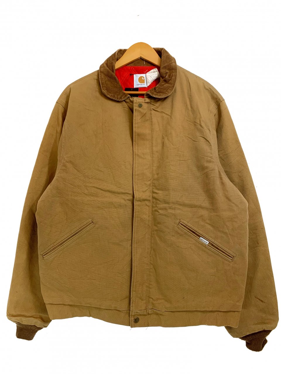 USA製 80s～90s Carhartt Flannel Lined Duck Jacket 茶 L カーハート ...