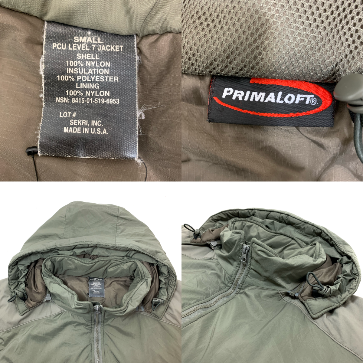 PCU GEN1 LEVEL7 Jacket 灰 S 米軍実物 第一世代 レベル7 プリマ PCU GEN1 LEVEL7 Jacket 灰 S 米軍実物 第一世代 レベル7 プリマ