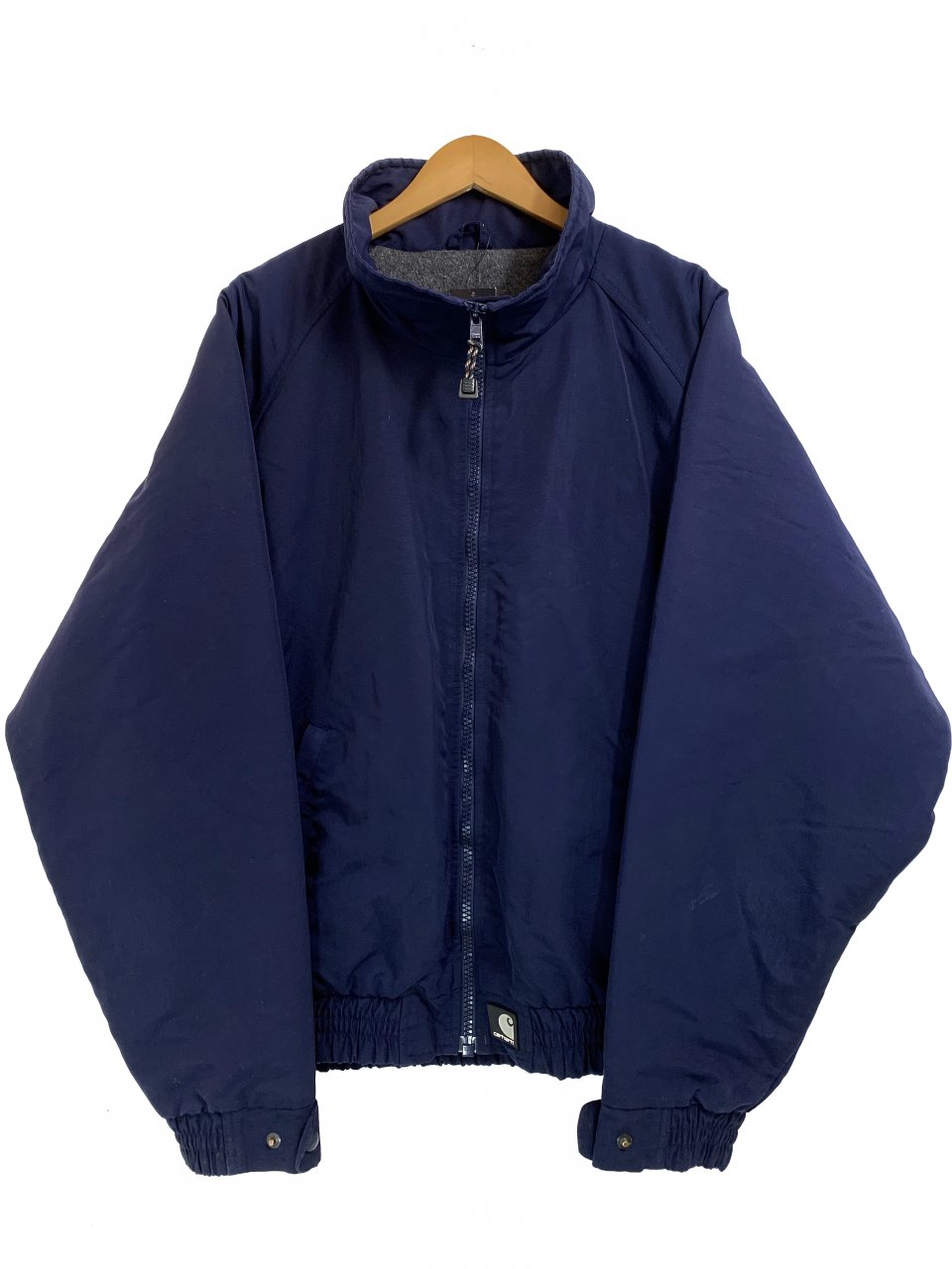 00s Carhartt Fleece Lined Nylon Jacket 紺 XL カーハート ナイロン 