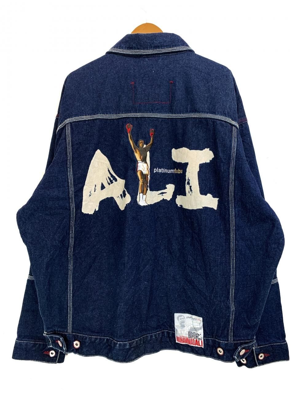 PLATINUM FUBU "MUHAMMAD ALI" Denim Jacket 青 XL プラティナム フブ