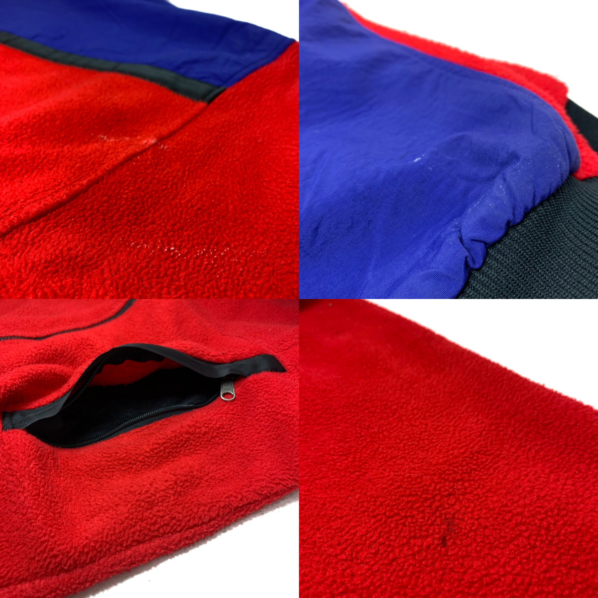 USA製 90s THE NORTH FACE Zip-Up Fleece Jacket 赤青 L ノース USA製 90s THE NORTH FACE Zip-Up Fleece Jacket 赤青 L ノース
