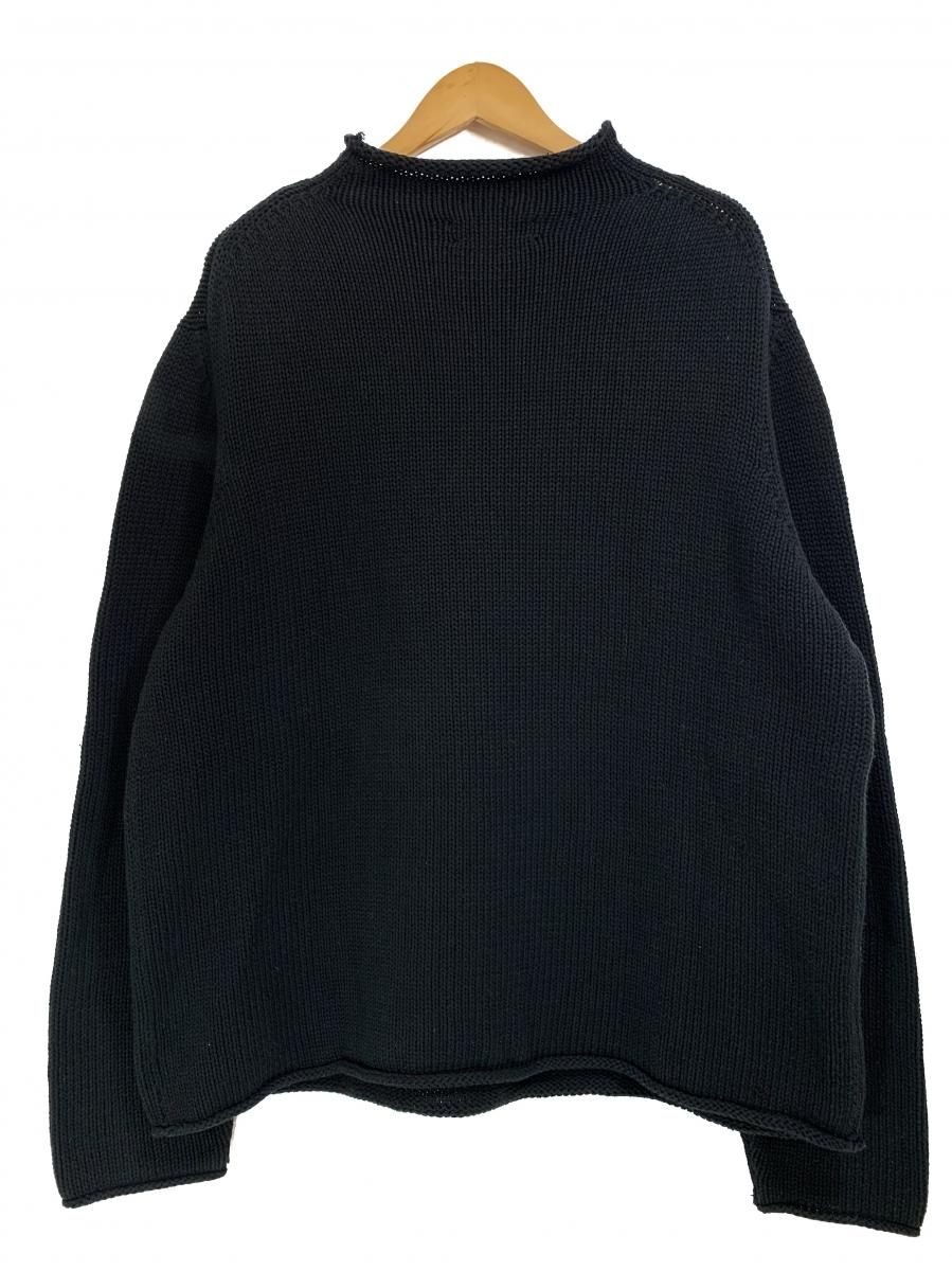 90s~00s J.CREW Roll-Neck Cotton Knit 黒 XL ジェイクルー コットン