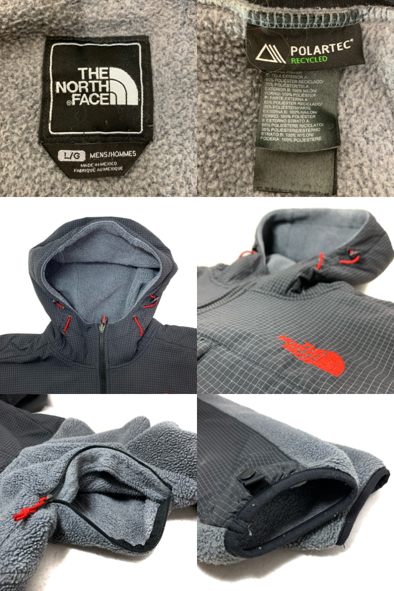 THE NORTH FACE Denali Hoodie 灰黒 L ノースフェイス デナリ THE NORTH FACE Denali Hoodie 灰黒 L ノースフェイス デナリ