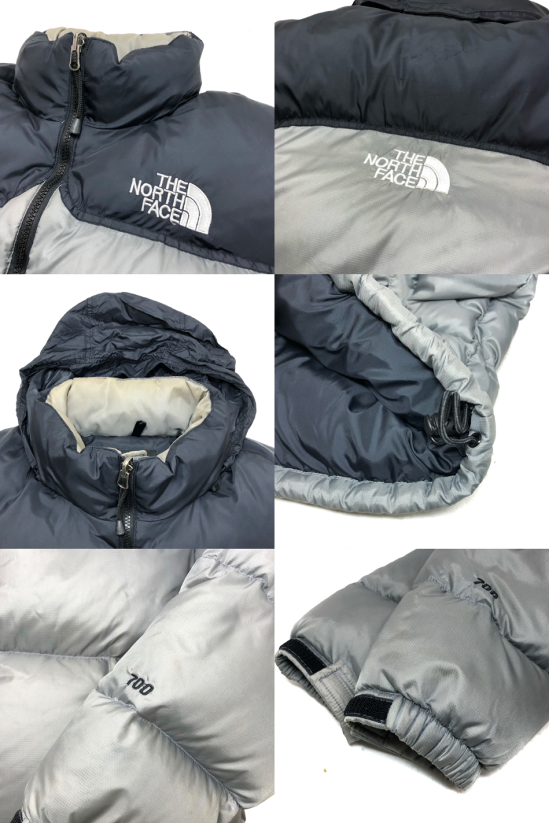 00s THE NORTH FACE Nuptse Jacket 灰黒 L ノースフェイス 00s THE NORTH FACE Nuptse Jacket 灰黒 L ノースフェイス