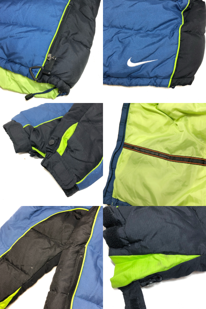 90s NIKE ACG Logo Down Jacket 青黒 L ナイキ エーシージー 90s NIKE ACG Logo Down Jacket 青黒 L ナイキ エーシージー