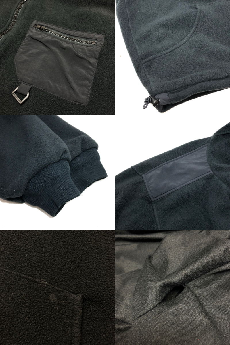 80s Eddie Bauer Zip-Up Hooded Fleece Jacket 黒 L 黒タグ 80s Eddie Bauer Zip-Up Hooded Fleece Jacket 黒 L 黒タグ