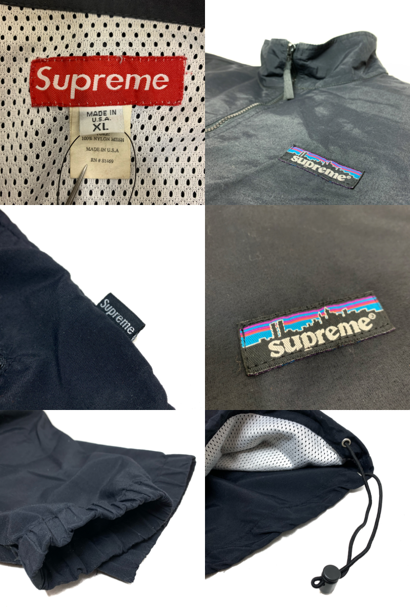 USA製 98AW SUPREME patagonia Logo Nylon Jacket 黒 XL 90s 初期