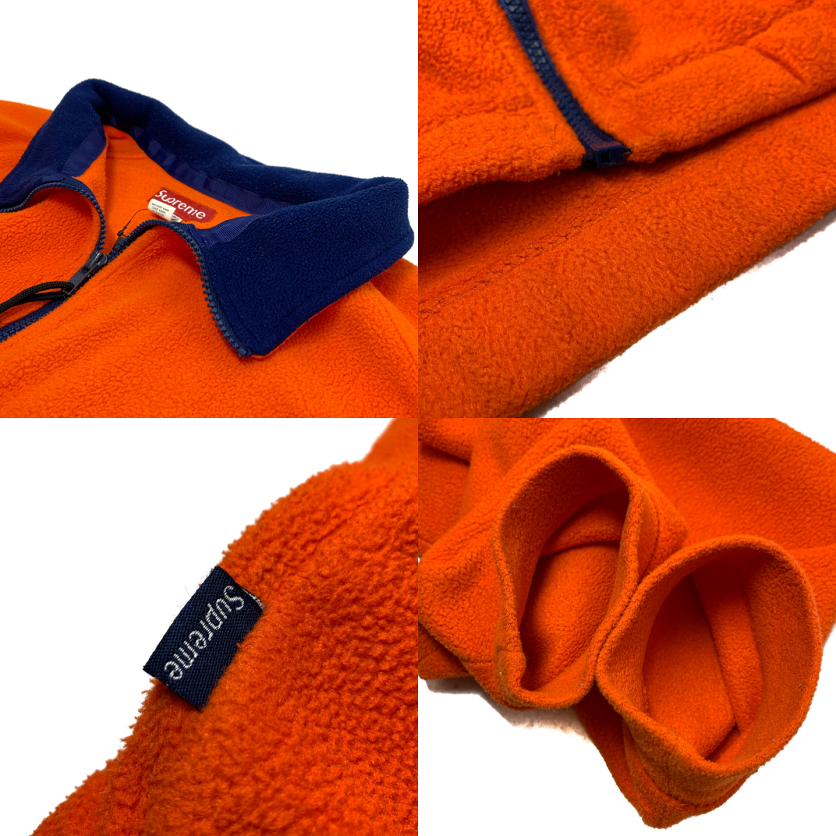 USA製 98AW SUPREME patagonia Logo Fleece Jacket オレンジ XL 90s