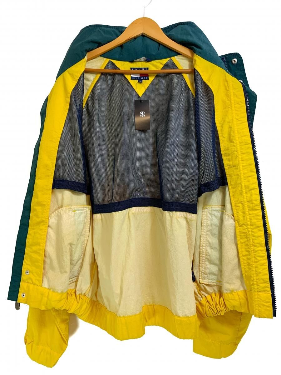 90s TOMMY HILFIGER Logo Nylon Sailing Jacket 黄 XL トミー 90s TOMMY HILFIGER Logo Nylon Sailing Jacket 黄 XL トミー