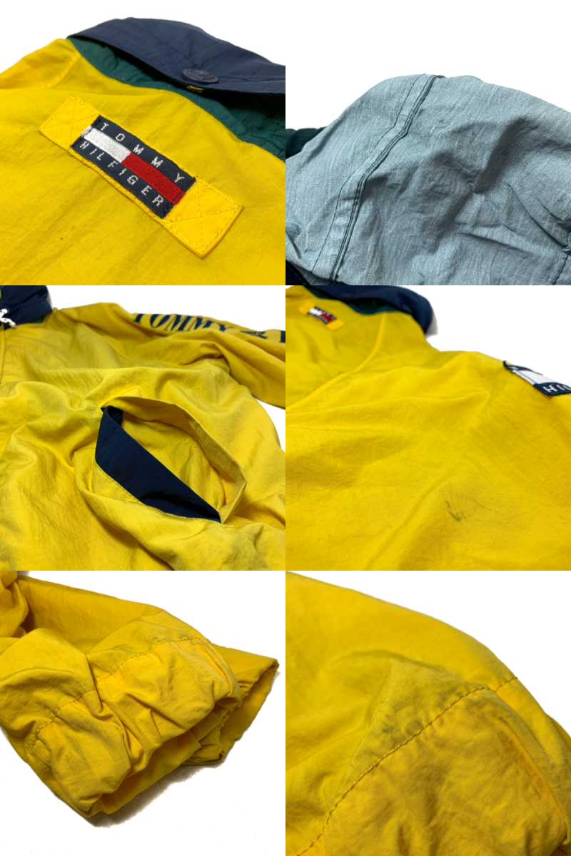 90s TOMMY HILFIGER Logo Nylon Sailing Jacket 黄 XL トミー 90s TOMMY HILFIGER Logo Nylon Sailing Jacket 黄 XL トミー