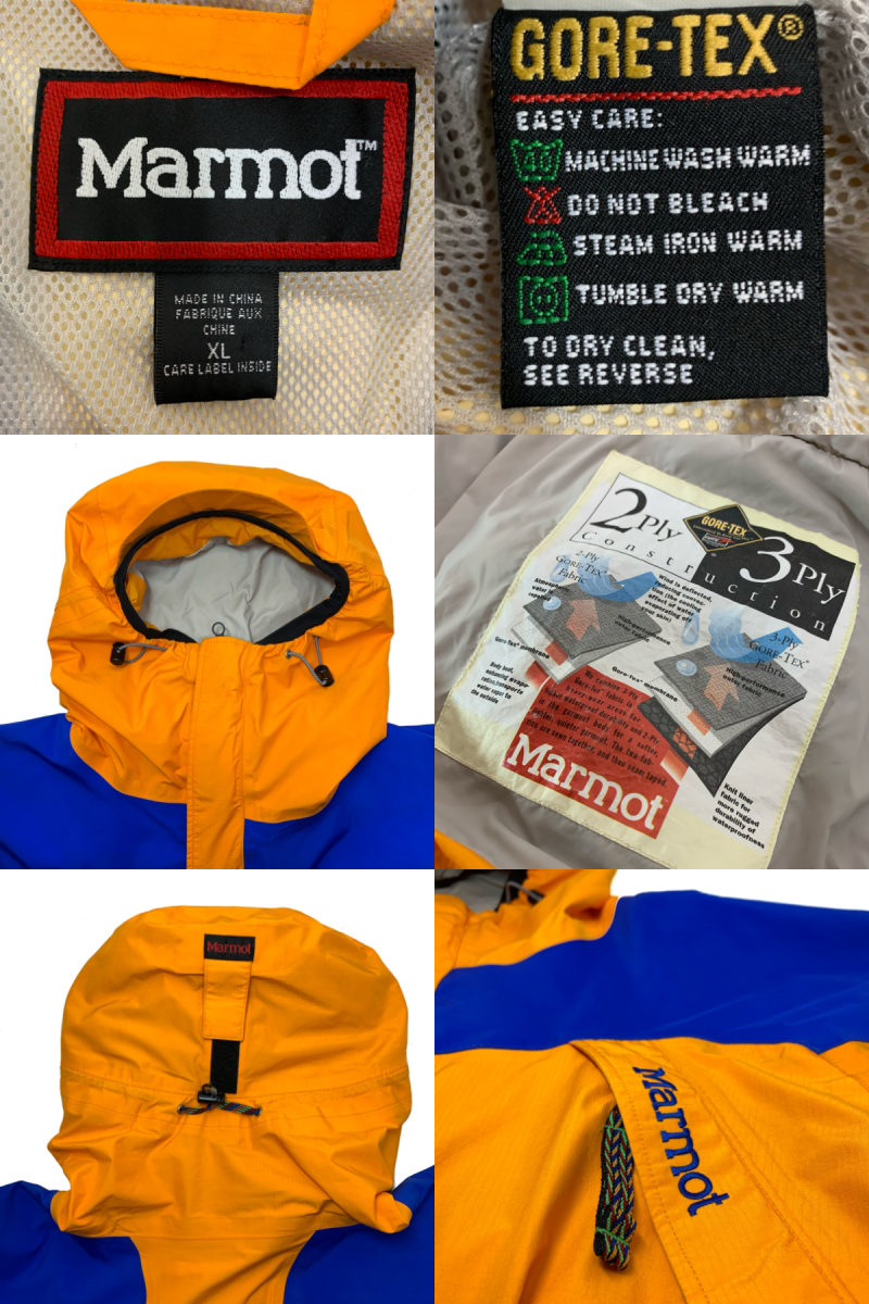90s Marmot GORE-TEX Mountain Jacket 黄青 XL マーモット 90s Marmot GORE-TEX Mountain Jacket 黄青 XL マーモット